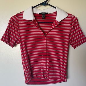 Forever 21 Striped Crop Top